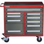 Proto® 560S 45" Workstation- 10 Drawer- Safety Red & Gray - Best Tool & Supply