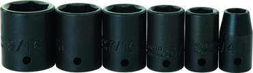 Proto® 1/4" Drive 6 Piece Impact Socket Set - 6 Point - Best Tool & Supply