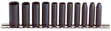 Proto® 1/4" Drive 11 Piece Deep Impact Socket Set - 6 Point - Best Tool & Supply