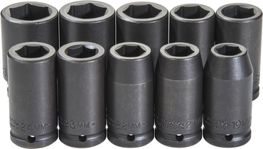 Proto® 3/4" Drive 10 Piece Impact Socket Set - 6 Point - Best Tool & Supply