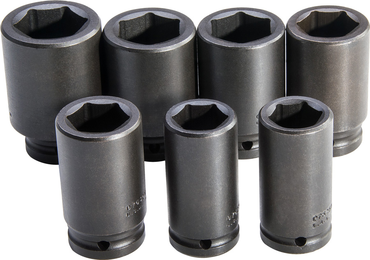 Proto® 3/4" Drive 7 Piece Deep Metric Impact Socket Set - 6 Point - Best Tool & Supply