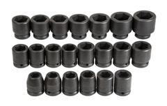 Proto® 3/4" Drive 21 Piece Metric Impact Socket Set - 6 Point - Best Tool & Supply