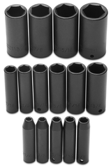 Proto® 3/8" Drive 15 Piece Deep Impact Socket Set - 6 Point - Best Tool & Supply