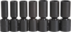 Proto® 1/2" Drive 7 Piece Deep Metric Universal Impact Socket Set - 6 Point - Best Tool & Supply