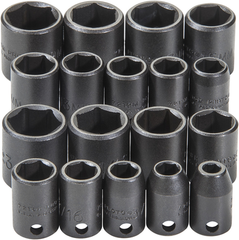 Proto® 3/8" Drive 18 Piece Universal Impact Socket Set - 6 Point - Best Tool & Supply