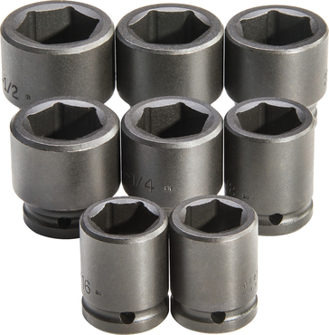 Proto® 3/4" Drive 8 Piece Impact Socket Set - 6 Point - Best Tool & Supply