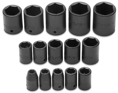 Proto® 1/2" Drive 15 Piece Impact Socket Set - 6 Point - Best Tool & Supply