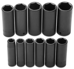 Proto® 1/2" Drive 11 Piece Deep Impact Socket Set - 6 Point - Best Tool & Supply