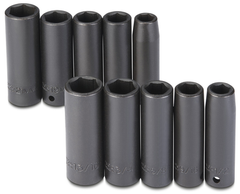 Proto® 1/2" Drive 10 Piece Fractional & Metric Impact Socket Set - 6 Point - Best Tool & Supply