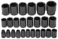 Proto® 1/2" Drive 25 Piece Metric Impact Socket Set - 6 Point - Best Tool & Supply