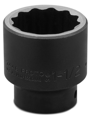 Proto® 1/2" Drive Impact Socket 1-1/2" - 12 Point - Best Tool & Supply