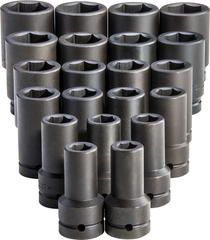 Proto® 1" Drive 21 Piece Deep Impact Socket Set - 6 Point - Best Tool & Supply