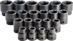 Proto® 1" Drive 21 Piece Impact Socket Set - 6 Point - Best Tool & Supply