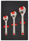 Proto® Foamed 3 Piece Adjustable Wrench Set -Satin - Best Tool & Supply