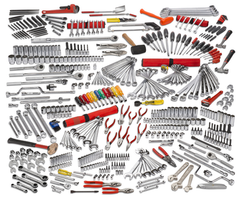 Proto® 497 Piece Master Technician Maintenance Tool Set With Roller Cabinet J442742-8RD and Top Chest J442719-12RD-D - Best Tool & Supply