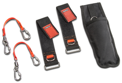 Proto® Tethering D-Ring Pouch Set with One Pocket, Retractable Lanyard, and D-Ring Wrist Strap System with (2) JWS-DR and (2) JLANWR6LB - Best Tool & Supply