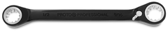 Proto® Black Chrome Double Box Reversible Ratcheting Wrench 1/2" x 9/16" - Spline - Best Tool & Supply