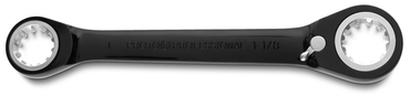 Proto® Black Chrome Double Box Reversible Ratcheting Wrench 1" x 1-1/8" - Spline - Best Tool & Supply