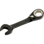 Proto® Black Chrome Combination Stubby Reversible Ratcheting Wrench 9/16" - Spline - Best Tool & Supply