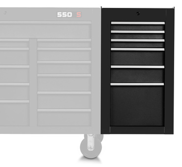 Proto® 550S Side Cabinet - 6 Drawer, Dual Black - Best Tool & Supply