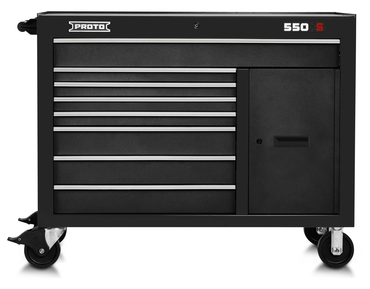 Proto® 550S 50" Workstation - 8 Drawer & 1 Shelf, Dual Black - Best Tool & Supply