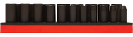 Proto® Foamed 1/2" Drive 19 Piece Deep Impact Socket Set - Black Oxide - 6 Point - Best Tool & Supply