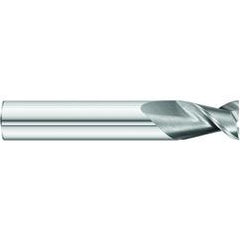 1/2 x 1/2 x 1-1/4 x 3 OAL Square 2 Flute Carbide End Mill for Aluminum - Round Shank- Uncoated - Best Tool & Supply