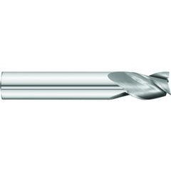 1/2 x 1/2 x 3/4 x 3 OAL Square 3 Flute Carbide End Mill for Aluminum - Round Shank- Uncoated - Best Tool & Supply