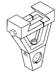 Right Angle Arbor Support for Vertical Milling Machine - Model #HR-OUT-BR-50 - Best Tool & Supply