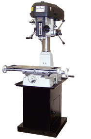 Bench Milling & Drilling Machine - R-8 Spindle - 8 x 28'' Table Size - 2HP, 1PH, 110/220V Motor - Best Tool & Supply