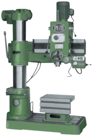 Radial Drill Press - #TPR720A - 29-1/2'' Swing; 2HP, 3PH, 220V Motor - Best Tool & Supply