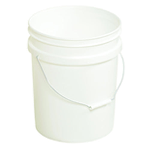 Plastic Pail - Model PAIL54PWS - White - Can be used with liquids up to 190°F - Best Tool & Supply