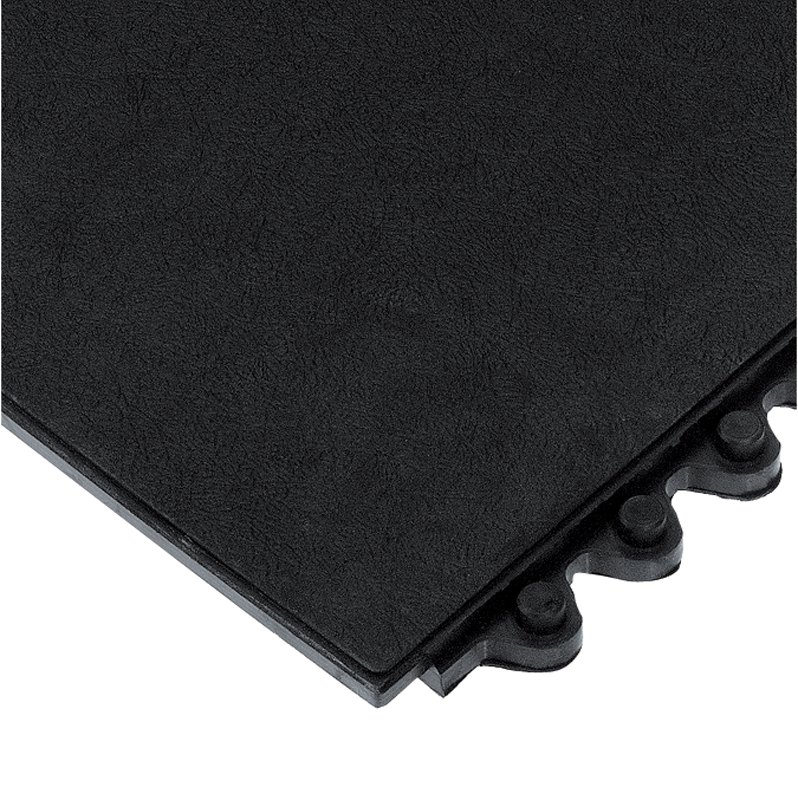 24 / Seven Floor Mat - 3' x 3' x 5/8" Thick (Black Solid All Purpose) - Best Tool & Supply