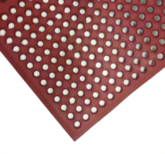 3' x 5' x 1/2" Thick Drainage MatÂ - Red - Best Tool & Supply