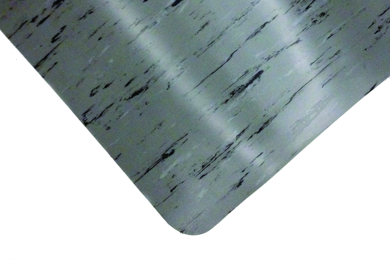 3' x 60' x 1/2" Thick Marble Pattern Mat - Gray/Black/White - Best Tool & Supply