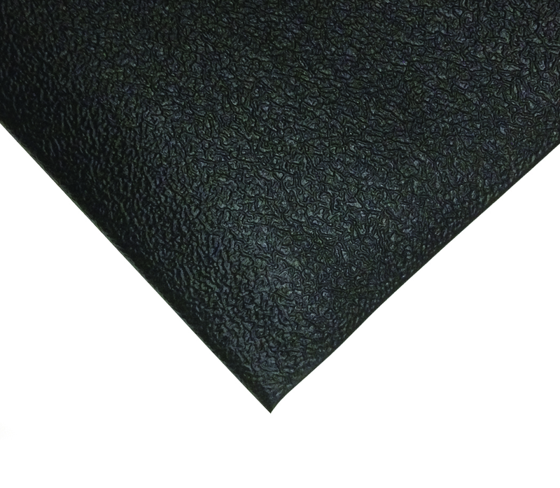 4' x 60' x 3/8" Thick Soft Comfort Mat - Black Pebble Emboss - Best Tool & Supply