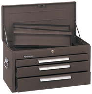 263 3-Drawer Mechanic's Chest - Model No.263B Brown 14.75H x 12-1/8D x 26.13''W - Best Tool & Supply