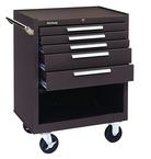 5-Drawer Roller Cabinet w/ball bearing Dwr slides - 35'' x 18'' x 27'' Brown - Best Tool & Supply