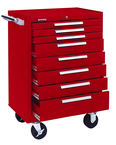 8-Drawer Roller Cabinet w/ball bearing Dwr slides - 39'' x 18'' x 27'' Red - Best Tool & Supply