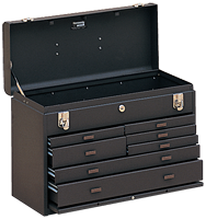 7-Drawer Apprentice Machinists' Chest - Model No.520B Brown 13.63H x 8.5D x 20.13''W - Best Tool & Supply