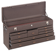 8-Drawer Journeyman Chest - Model No.526B Brown 13.63H x 8.5D x 26.75''W - Best Tool & Supply