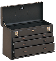 3-Drawer Apprentice Machinists' Chest - Model No.620 Brown 13.63H x 8.5D x 20.13''W - Best Tool & Supply