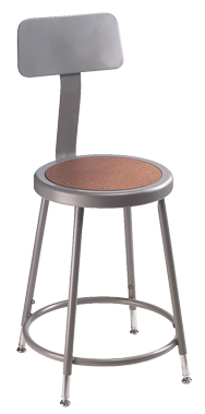 19" - 27" Adjustable Stool With Backrest - Best Tool & Supply