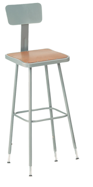 19 - 27" Adjustable Stool With Backrest - Best Tool & Supply