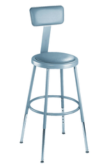 25" - 33" Adjustable Padded Stool With Padded Backrest - Best Tool & Supply