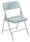 Plastic Folding Chair - Plastic Seat/Back Steel Frame - Grey - Best Tool & Supply