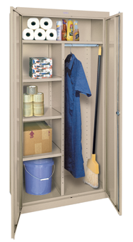 46 x 24 x 72" (Light Gray) - Combination Storage Cabinet with Doors - Best Tool & Supply