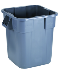 Trash Container - 28 Gallon Square Gray - Best Tool & Supply
