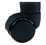 Black Dual Wheel Nylon Casters (set of 5) w/soft polyurethane treads - Best Tool & Supply