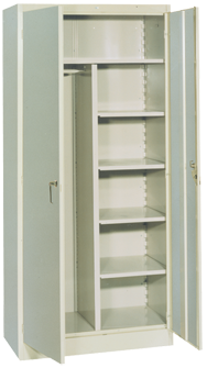 36 x 18 x 78'' (Dove Gray or Putty) - Combo Wardrobe/Storage Cabinet - Best Tool & Supply